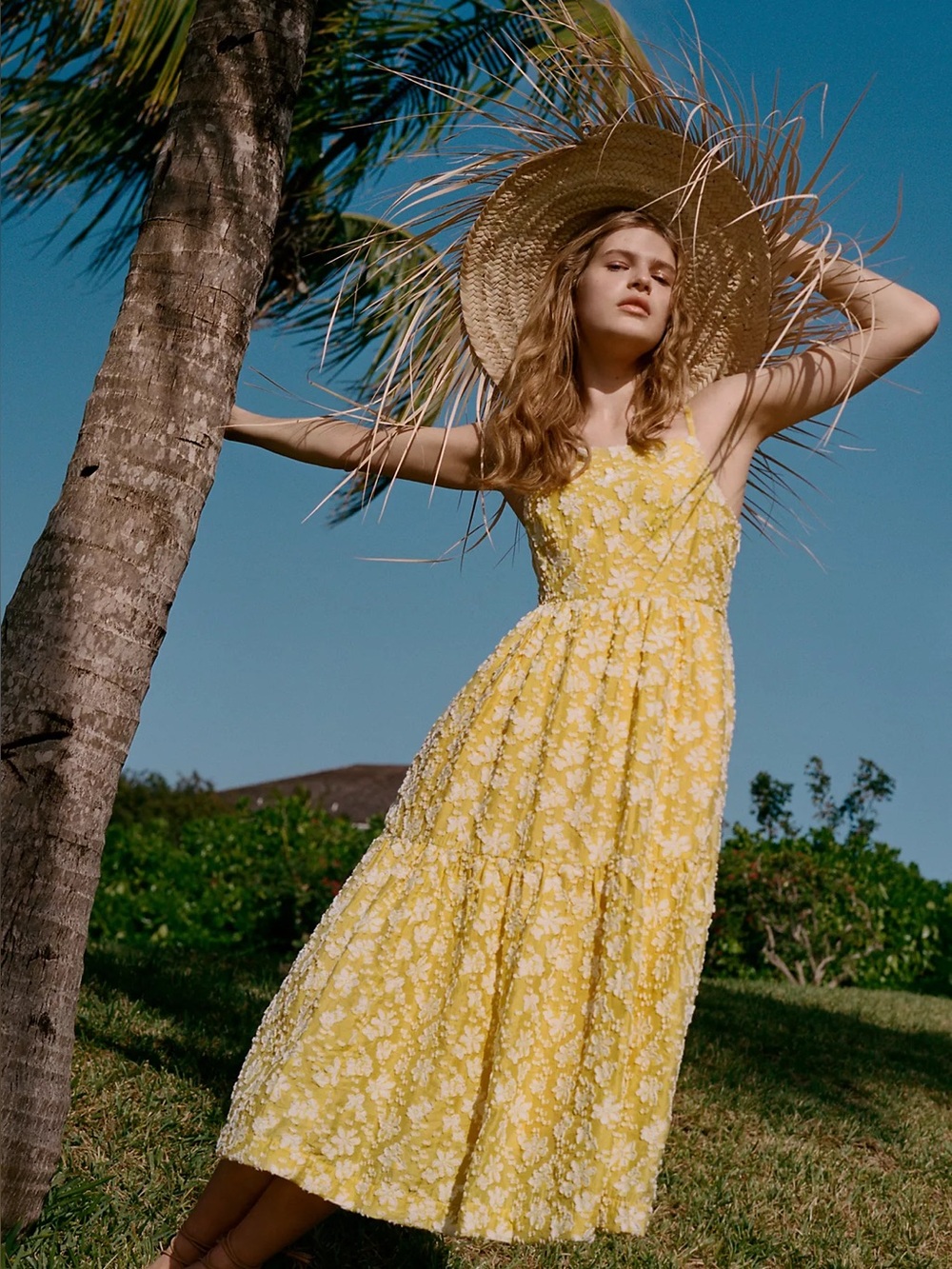 Anthropologie Maeve Rhonda Textured Midi Dress